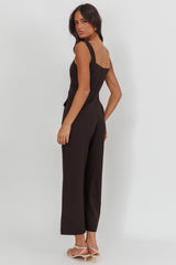 Atheena Faux Pocket Jumpsuit Black