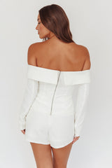 Adalis Off-Shoulder Long Sleeve Top Off White