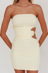 Ara Cut-Out Waist Mini Dress Butter