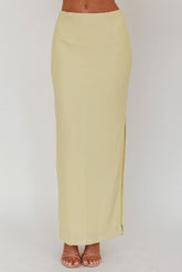 Always Ready Side Split Maxi Skirt Sage