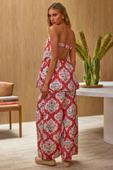 Archa Elastic Waist Pants Print Cream