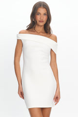 Apr猫s Off-Shoulder Mini Dress 鈥?White