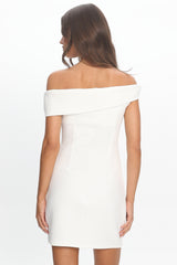 Apr猫s Off-Shoulder Mini Dress 鈥?White